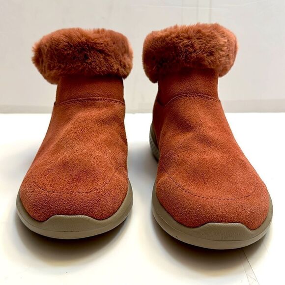 Sketcher On-The-Go women’s faux fur ankle boots size 10 - Picture 3 of 10